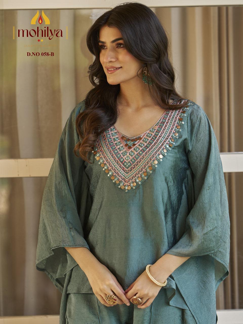 Teal Radiance Kaftan Set